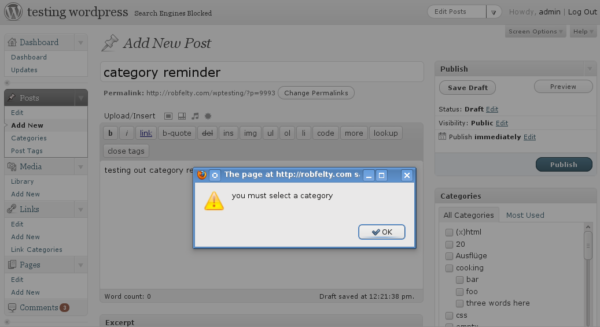 screenshot-1 Category reminder screenshot